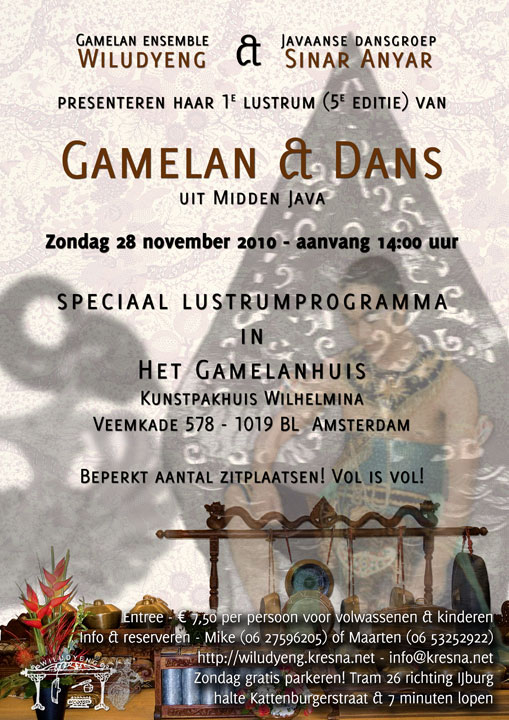 5e editie Concert Gamelan en Dans